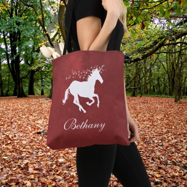 Red Unicorn Personalizado Tote Bag (Red Unicorn Personalized Tote Bag)