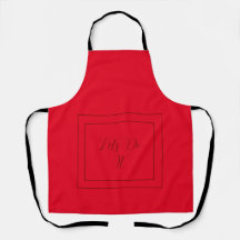 Red Vamos Fazer Tudo Impressão Apron