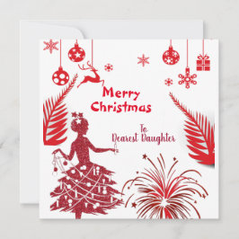 Red Vintage Filha de Feliz Natal Ornaeart