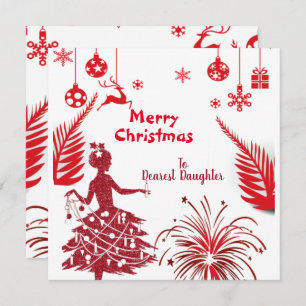 Red Vintage Filha de Feliz Natal Ornaeart