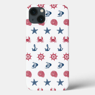 Red White And Blue Sea Symbol Pattern