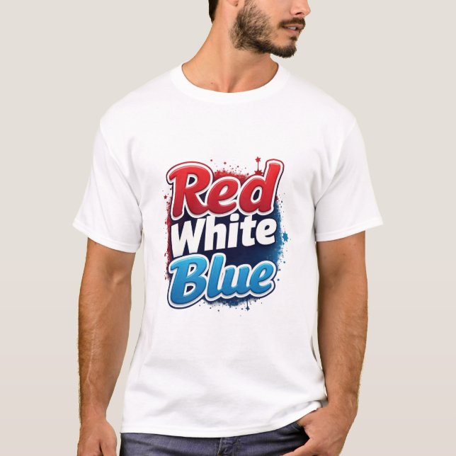 Red White Blue cita t-shirt design (Frente)