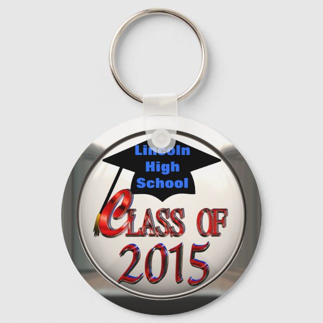 Red White & Blue & Silver Classe De Chaveiro De 20 (Frente)
