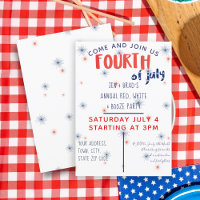 Red White e Booze Convite de festas de 4 de julho