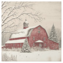 Red Winter Barn