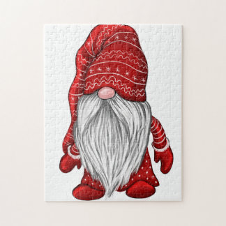 Red Winter Gnome Jigsee Quebra-cabeça