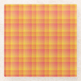 Red Yellow Checker Abstract Pattern