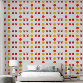 Red & Yellow Comic Monster Circles Kids' Rooms