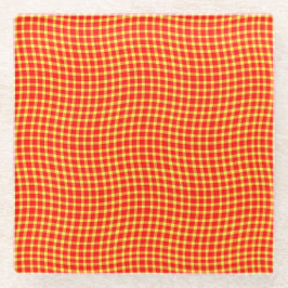 Red Yellow Plaid Checker Seamless Pattern