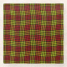 Red Yellow Plaid Checker Seamless Pattern