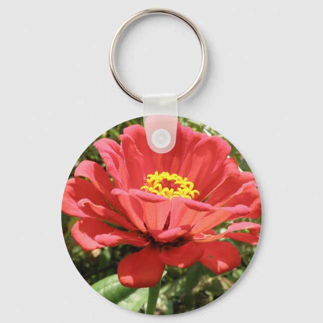 Red Zinnia Chaveiro (Frente)