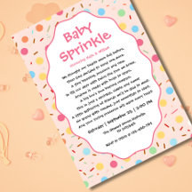Redação de convite de Baby Sprinkle para menina