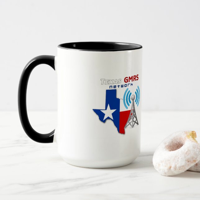 Rede de Texas GMRS - caneca de dois tons (Com Donut)
