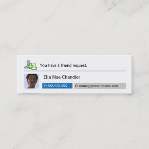 Rede social - Cartão de visita de perfil