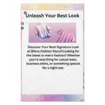 Redefina seu estilo com este folheto