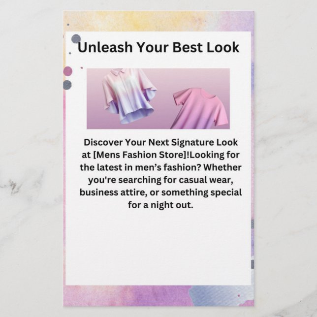 Redefina seu estilo com este folheto (Frente)