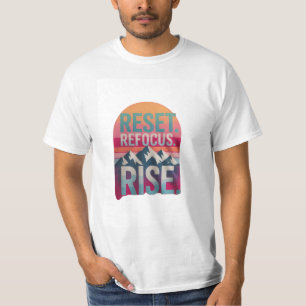 "Redefinir,Reconcentrar,Rerguer" camiseta masculin