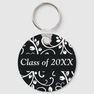 Redemoinho floral classe personalizada de chaveiro