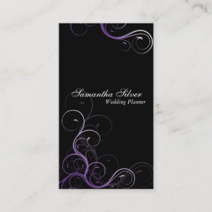 Redemoinho roxo do cartão de visita elegante do
