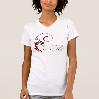 Redemoinhos bonitos do vermelho do t-shirt da vida