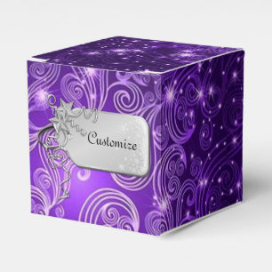 Redemoinhos celestiais do roxo & caixa do favor do