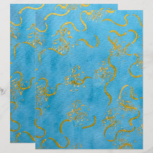 Redemoinhos de Ouro Amarelo em Papel Scrapbook Mis