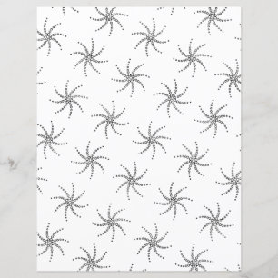 Redemoinhos em espiral, pontos brancos delineados 