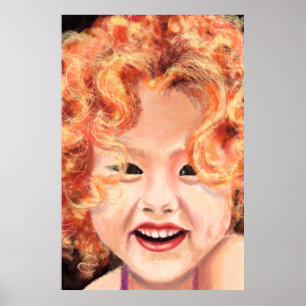 Redhead Little Girl Poster - Pintura Original