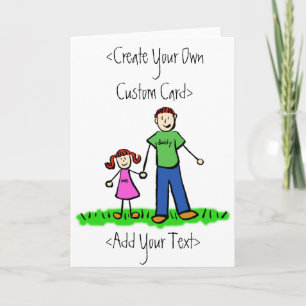 Redhead Padre e Cartão de Saudação Personalizado F