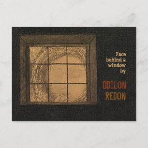Redon Face atrás de uma janela Cartão postal CC068