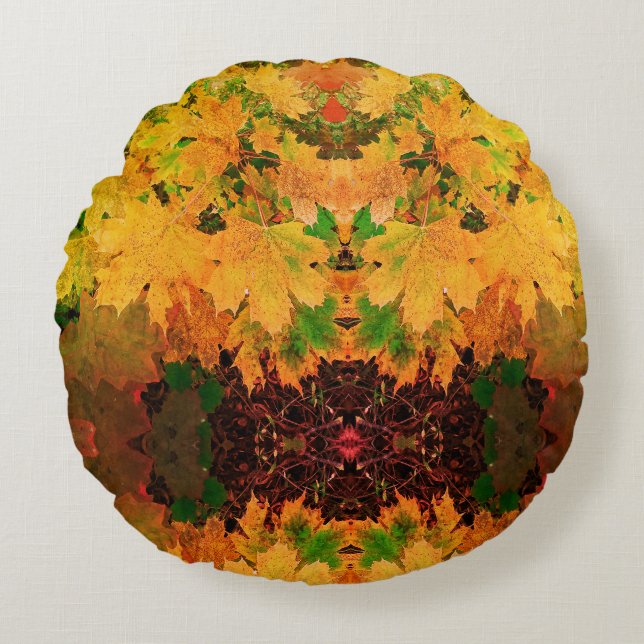 Redonda Almofada de Autumn Magic Round (Frente)