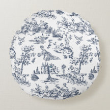 Almofada de Lançar Toile Azul Vintage | P Francês