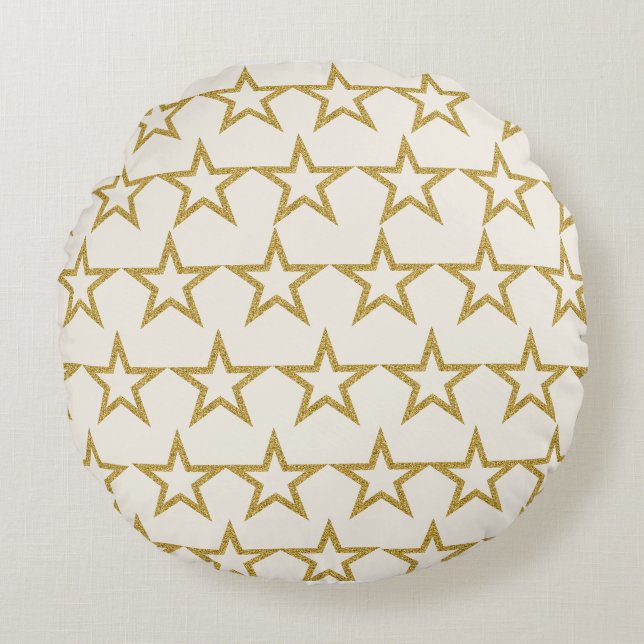 Redonda Almofada de Luxo para Casa e Vivência com elegânci (Frente)