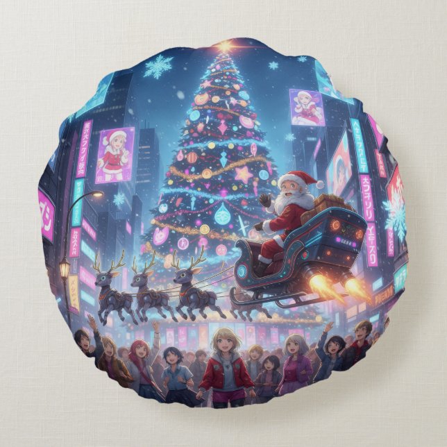 Redonda Almofada de Natal (Verso)