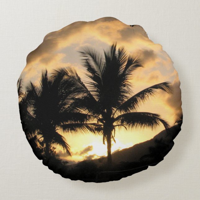 Redonda almofada de palmeira (Verso)