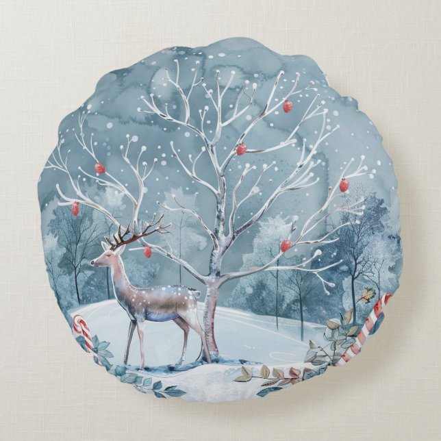 Redonda almofada de travesseiro (Verso)