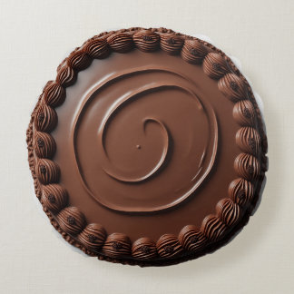 Redonda almofada de travesseiro de chocolate