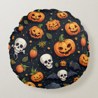 Redonda almofada de travesseiro de halloween
