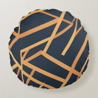 Redonda almofada de travesseiro de ouro marinho