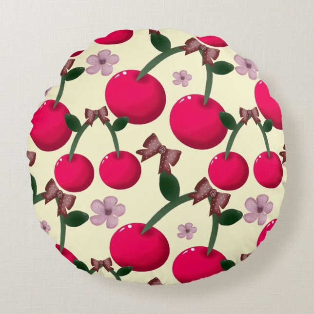 Redonda Almofada Decorativa (Frente)