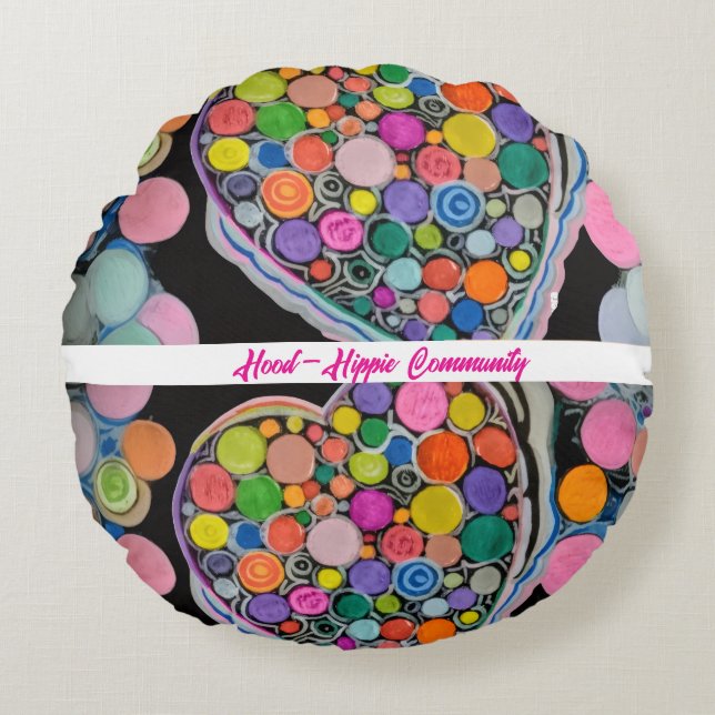 Redonda Almofada "Dopamine Decor" (Frente)