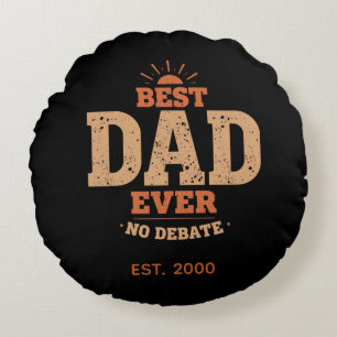 Redonda Almofada Personalizada Retro Melhor Pai de Todos o