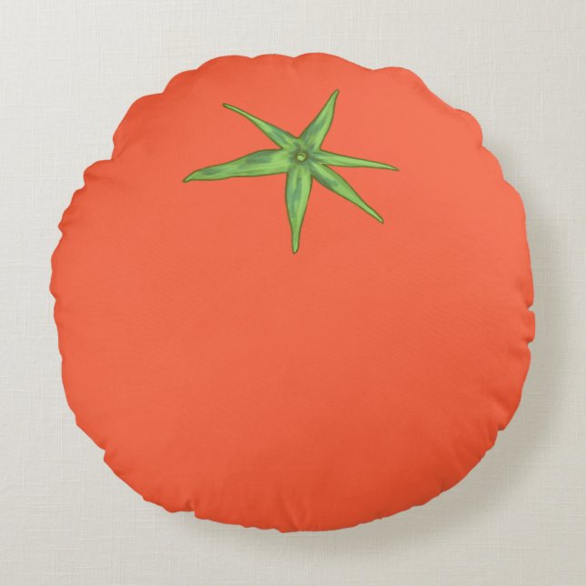 Redonda Decoração de Almofada de Tomate Fofa, Tomate Minim (Frente)