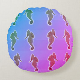Redonda Sonhos de Verão, almofada de cavalos de mar