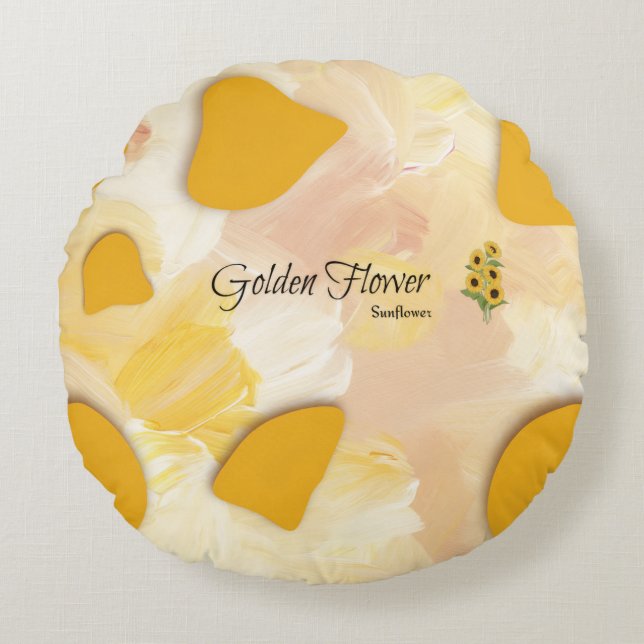Redonda Travesseiro de almofada brilhante (Frente)