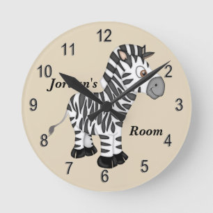 Redondo Bebê Zebra Cute de Relógio de Criança