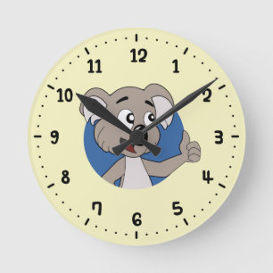 Redondo Cartografia de ursos Koala, relógio