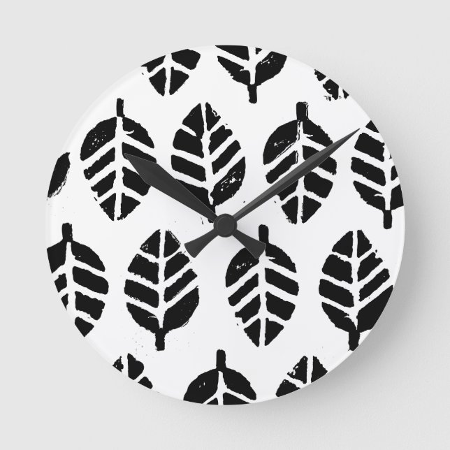 Redondo Deixa Relógio de Impressão de Batata Padrão (Frente)