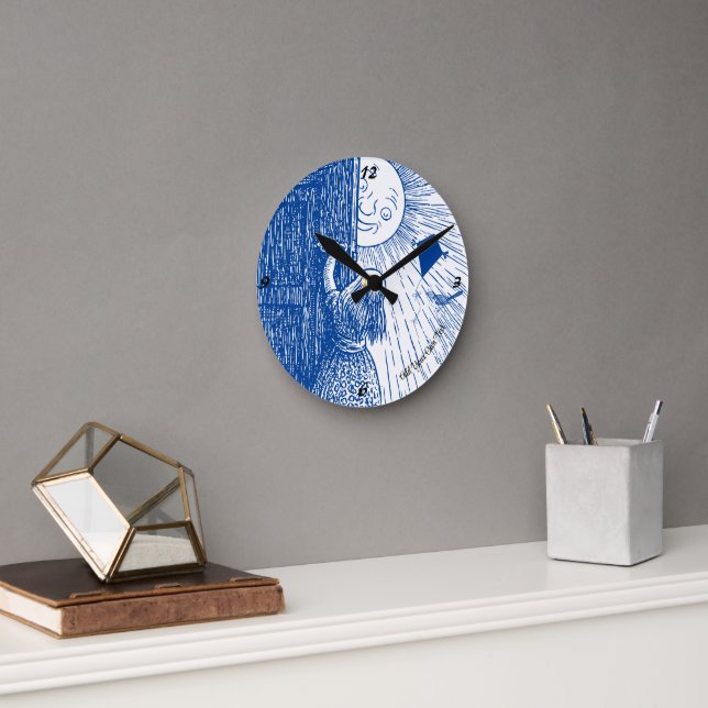 Redondo Deixe o Sol brilhar no relógio (Escritório)