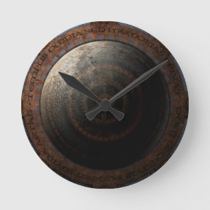 Redondo Lâmpada Steampunk Hora do Relógio Metálico